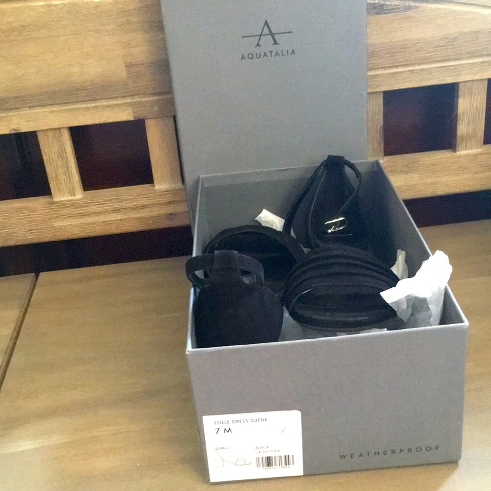 Aquatalia Edele Black Suede NEW!!!
